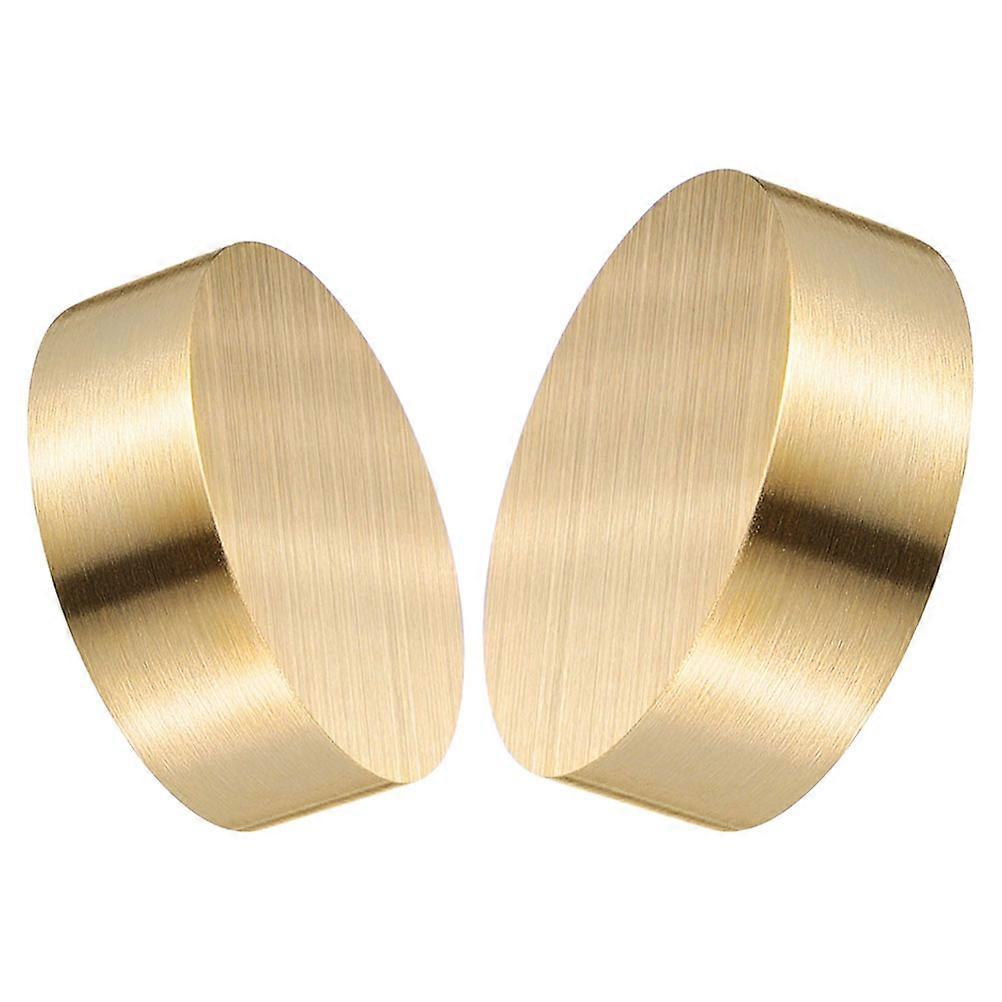 Golden Round Brass Paperweight Solid Brass Paperweight for Study 6Pcs
