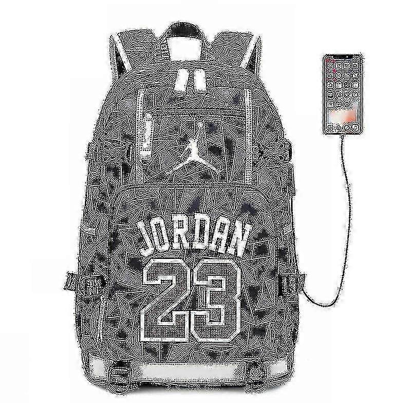 Nba Peripheral Multifunctional Usb Backpack Luminous Fluorescent Backpack Size Colour