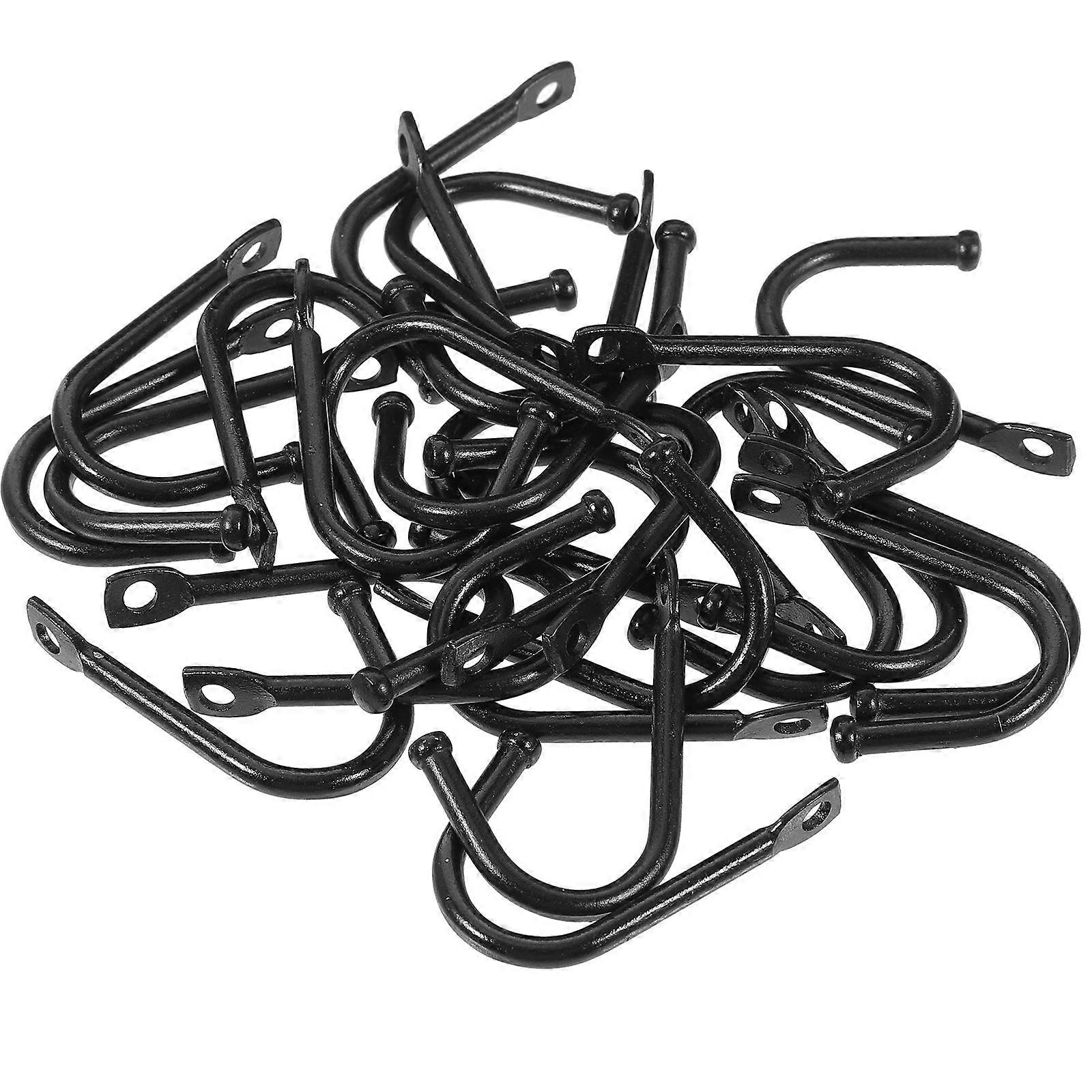 Small Wall Hooks for Hanging Coats Rustic Hooks 120Pcs Black