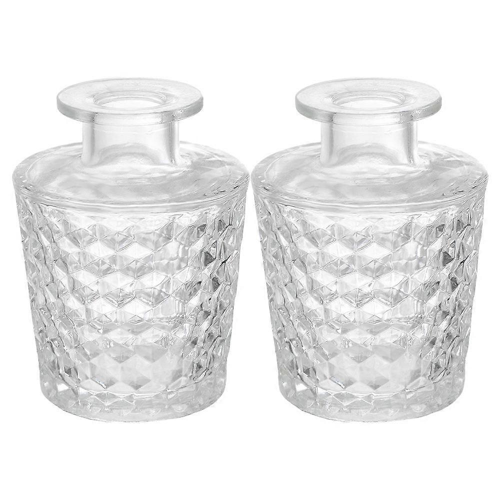 Transparent Glass Diffuser Bottle for Perfume 2Pcs Refillable Aromatherapy Container