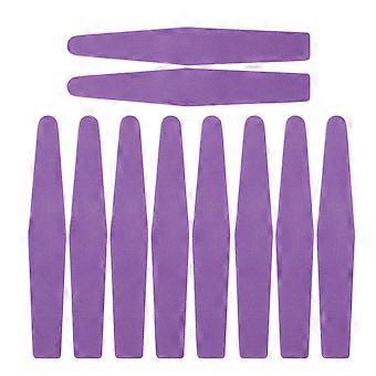 10pcs Nail Files Sponge Double Sided Polishing Board Diamond Waterproof Nail Buffers Manicure Tools (Purple)
