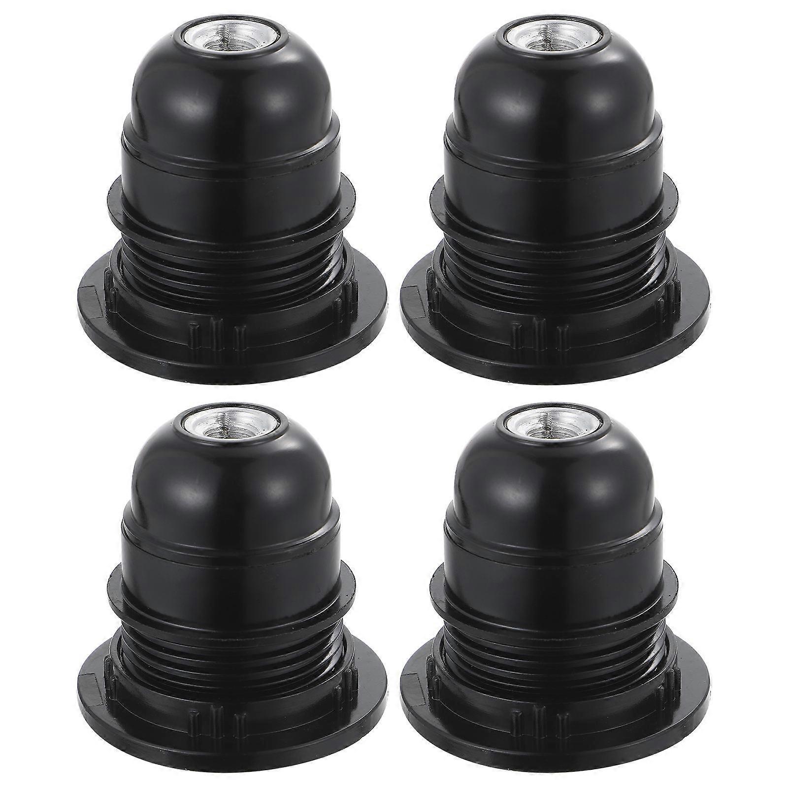 E27 Electric Bakelite Bulb Socket Self-Locking Lamp Holder 4Pcs Set