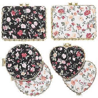Assorted Color Travel Mirror Compact Folding Mirror for Makeup 18Pcs