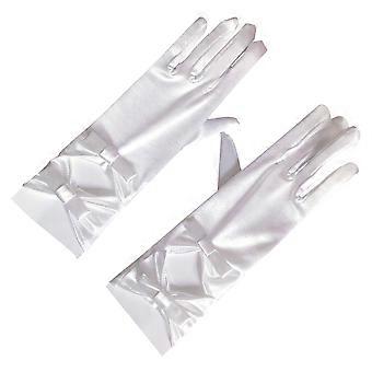 Bridal Gloves Bow Satin Gloves Bowknot Mitten for Women Wear 1Pair
