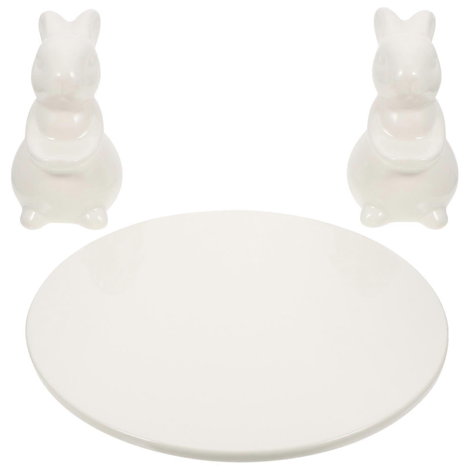 Ceramic Rabbit Dessert Tray for Storage 1Set Convenient Serving Tray