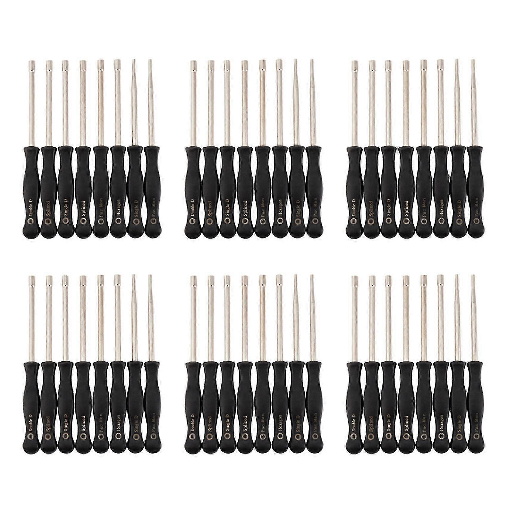 48 Pcs Screwdriver Carburetor Adjustment Tool Single D Double D Hexagon Hex Socket Kit Set