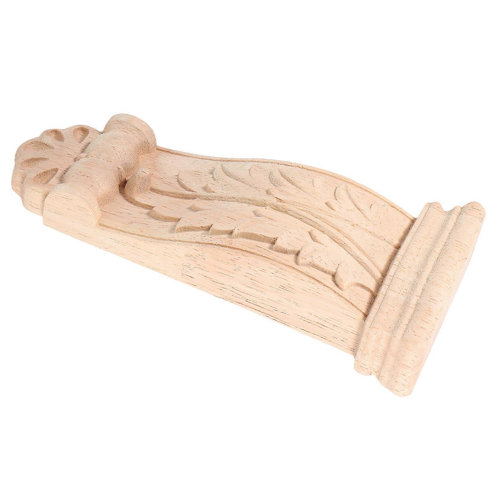 Console décorative en bois sculpté avec incrustation