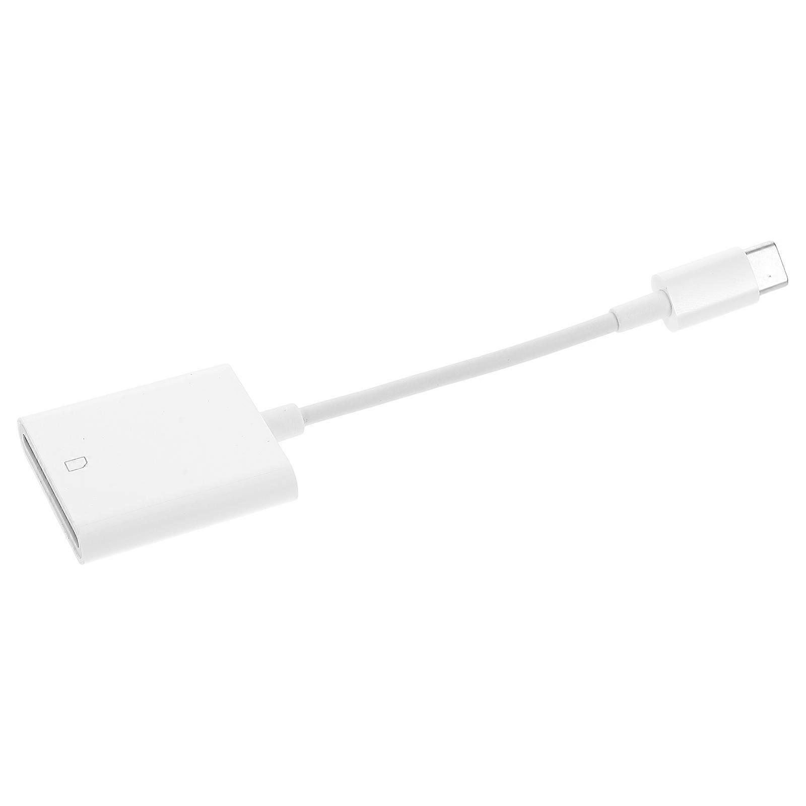 White PVC Type C Card Reader for Memory Card Adapter Portable