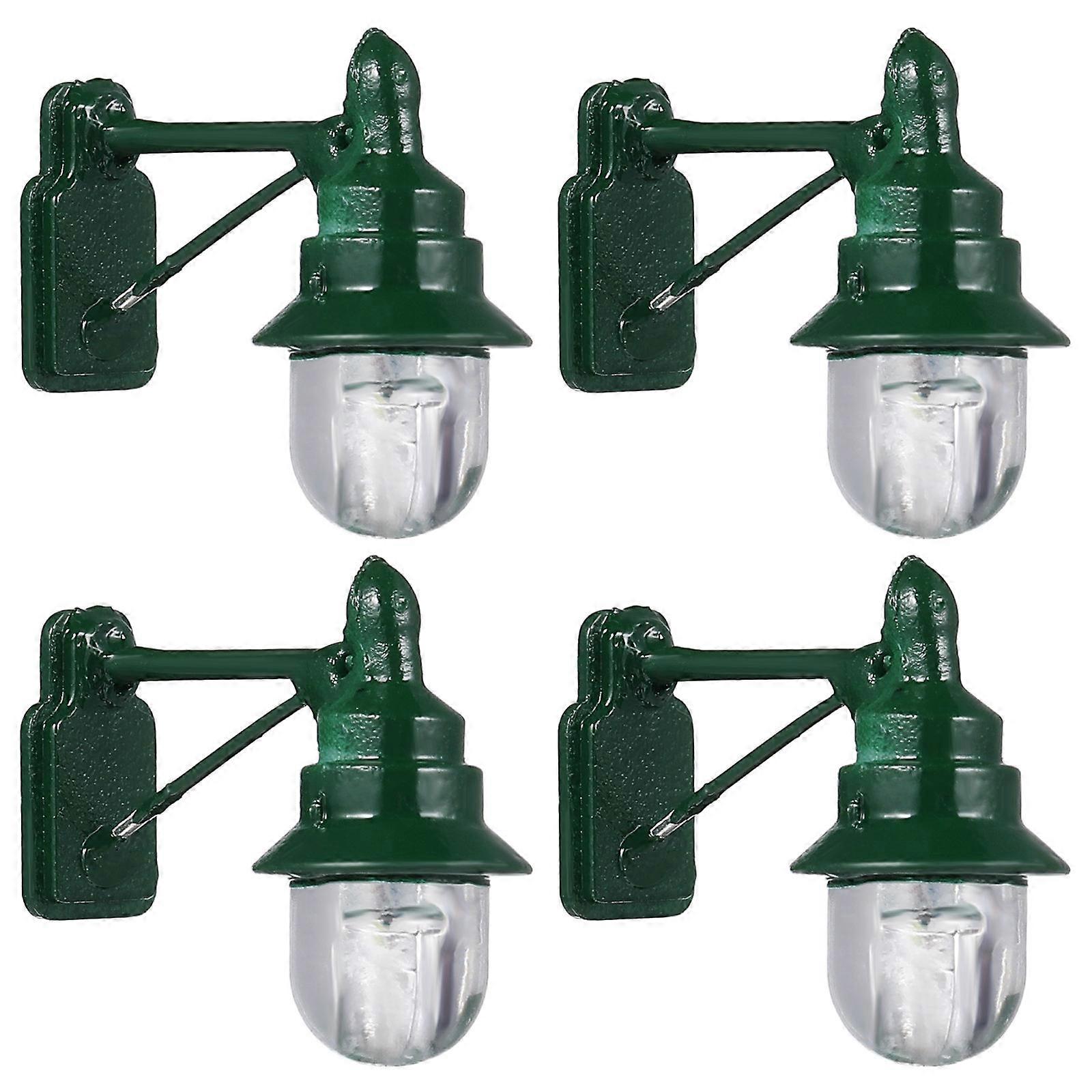 4PCS Simulated Mini Yard Lights Model Light Model Sand Table Lamp Decorations