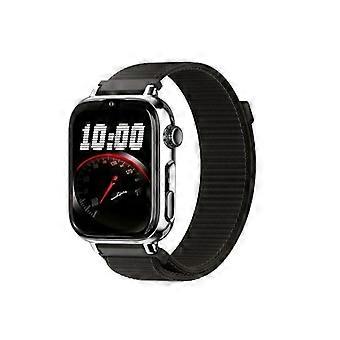 Savefamily Savewatch Plus 2 Zilver met stoffen bandje Zwart Nacht - 4G Smartwatch voor kinderen