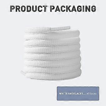 Oval Shoelaces for Air Max 270 Running shoes, 1/4"(6mm) Replacement Laces for Low-Top Sneakers  White   45"/115cm