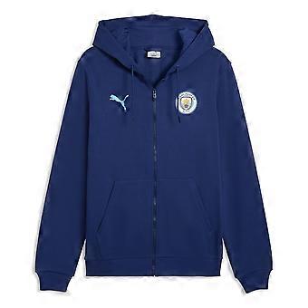 2026-2027 Man City ftblCulture Hooded Sweat Jacket (Blue Jewel)