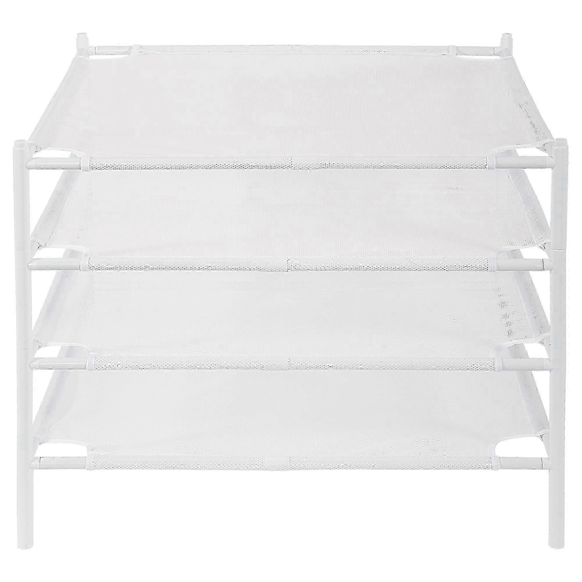 4 Pack Stackable Mesh Sweater Drying Rack for Laundry Drying Sweaters Socks Toys White