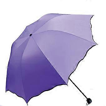 Sun Umbrella Ladies UV Parasol Umbrellas for women Folding Parasol Waterproof UV Umbrella for Sun Protection Flower Magic Lightweight 8 Bones Umbrella