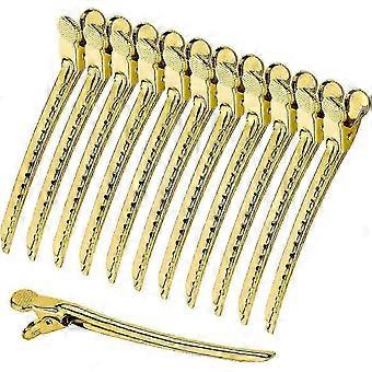 Roestvrijstalen kapsalon bardetten, 12 stuks, goud