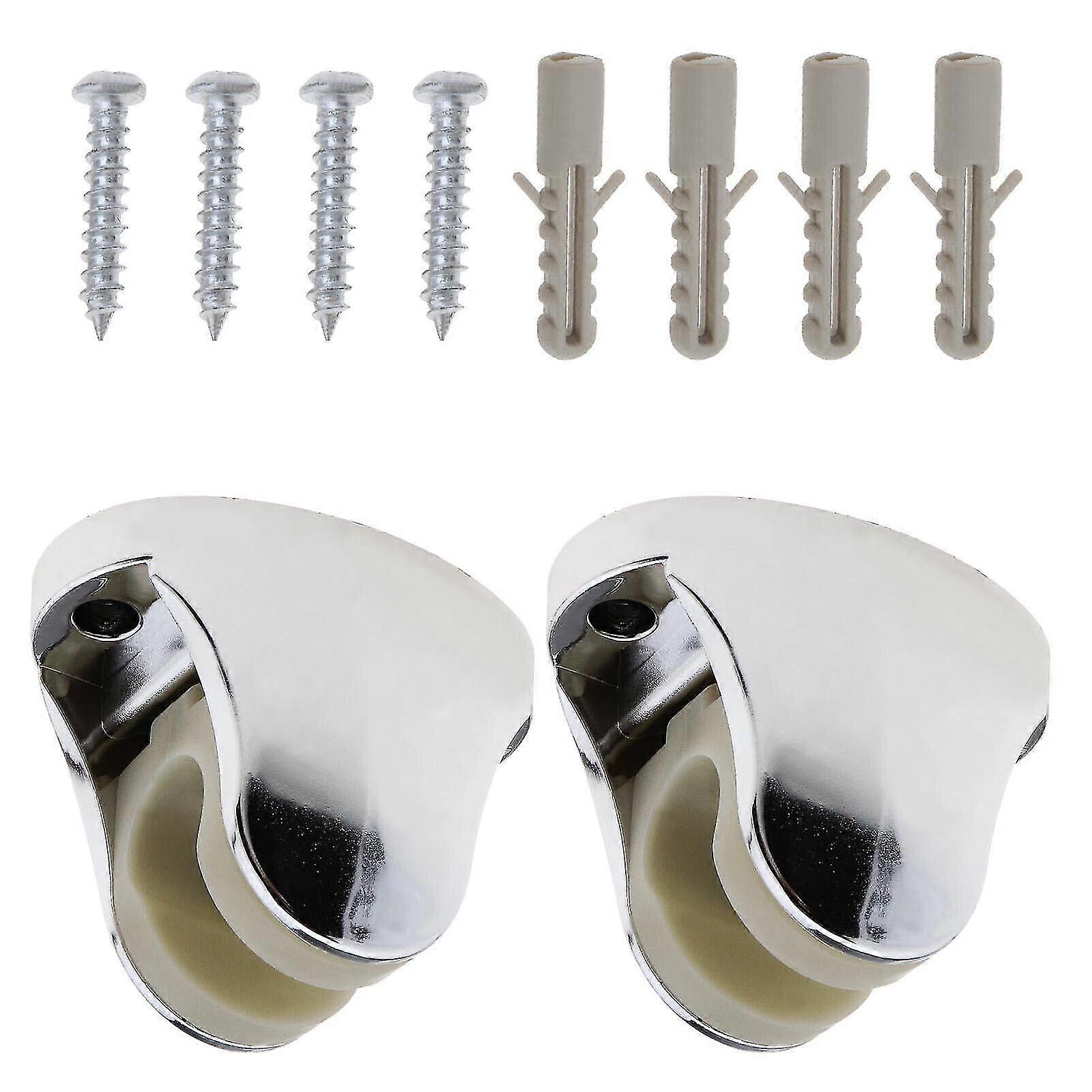 Wall Mount Handheld Shower Bracket Holder With Installation Screws(silver)(2pcs )