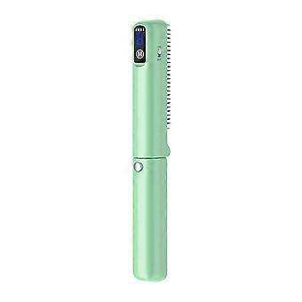 Faltbarer Haarglätter-Kamm 3 Temperaturen LED-Anzeige Schnelle Erwärmung USB Wiederaufladbare Reise Tragbare Ionic Hot Brush Elektrisches Haarstyling Detangl