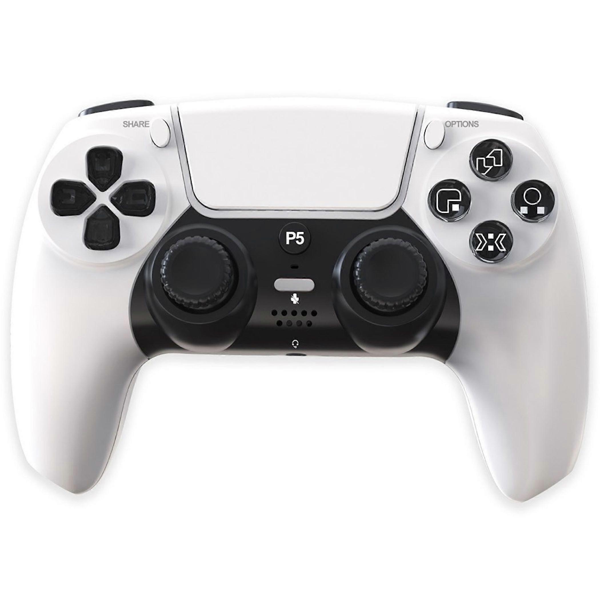 Wireless Gaming Controller for PS5 Hall Effect Gyroscope Dual Vibration White