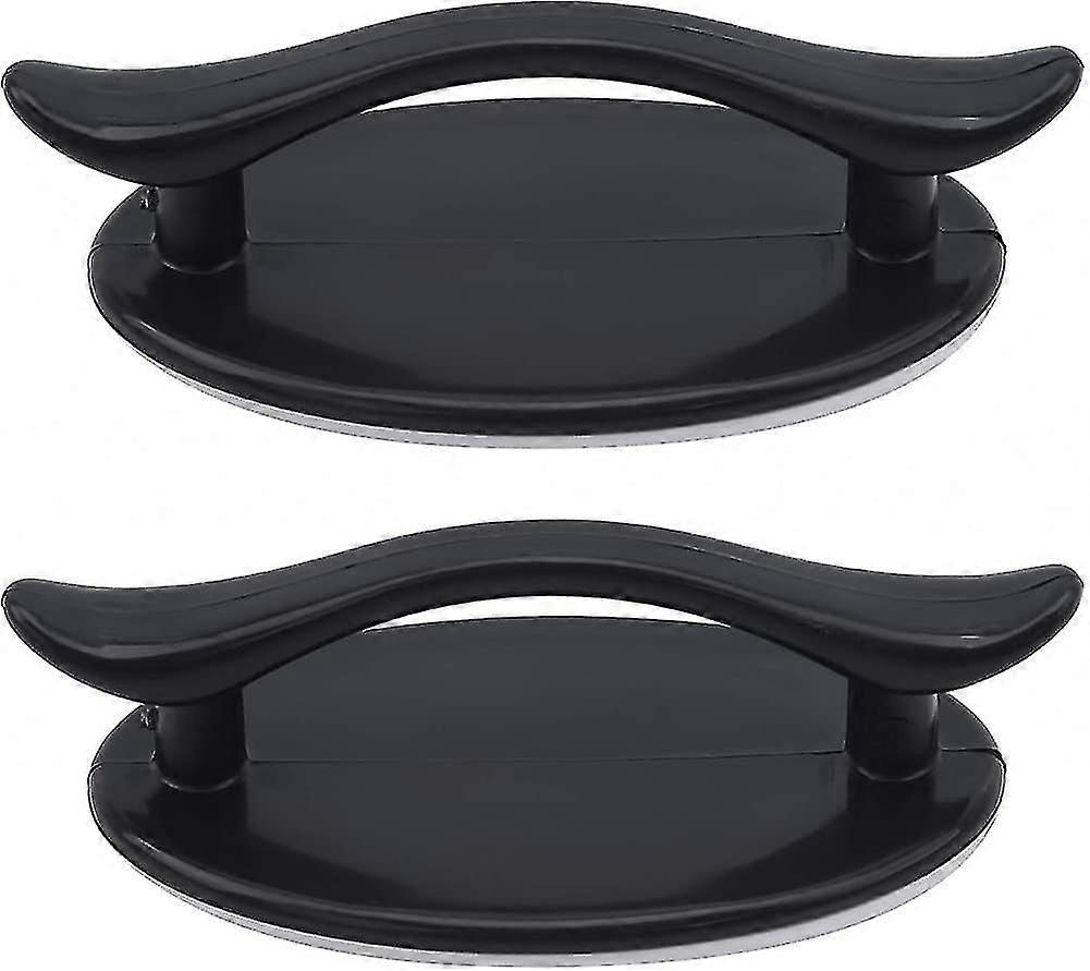 Furniture Handle Drawer Knobs Self Adhesive Pull Instant Handle Cabinet(2pcs, Black)