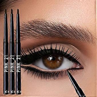 3 Pcs Black Eyeliner Pencils, Waterproof Sweatproof Smudge-Proof Twist-Up Long-Lasting Eye Liner for Flawless Makeup