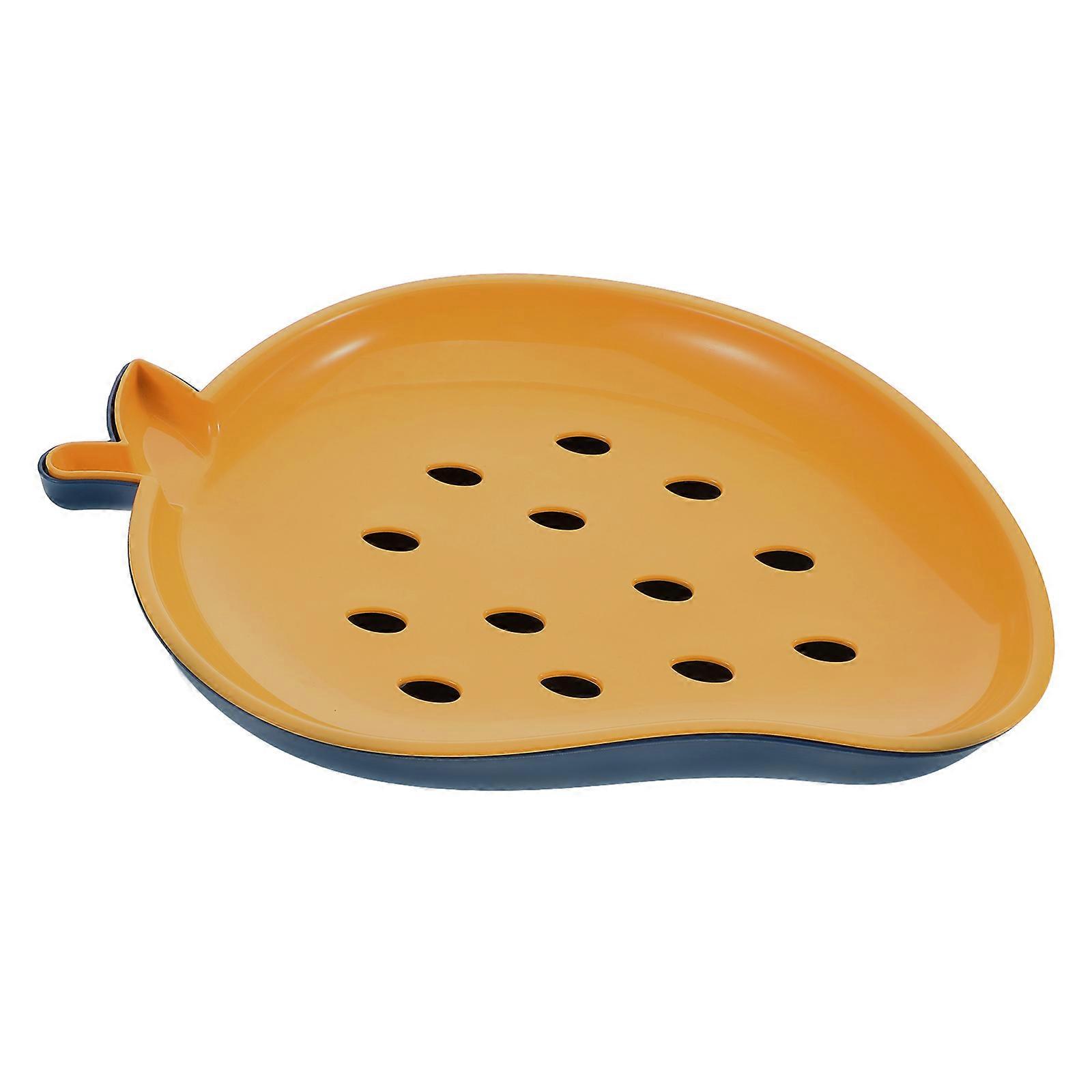 Draining Fruit Colander Basket for Kitchen Use Red Strawberry Double Layer