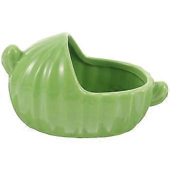 Ceramic Hamster Bathtub for Bathing 2Pcs Small Pet Guinea Pig Bathroom