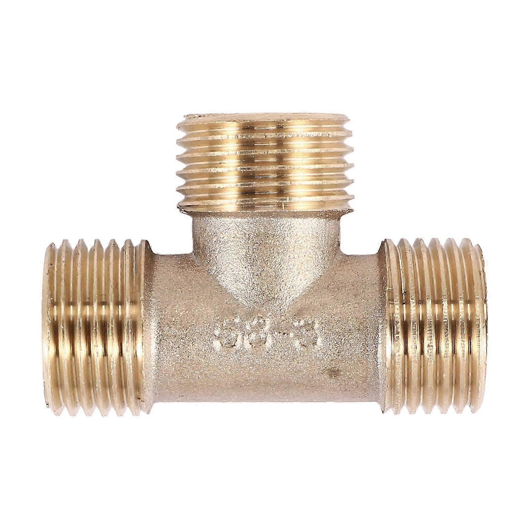 T Shape Water Pipe Equal Male Tee Adapter Connector 1/2" Thread