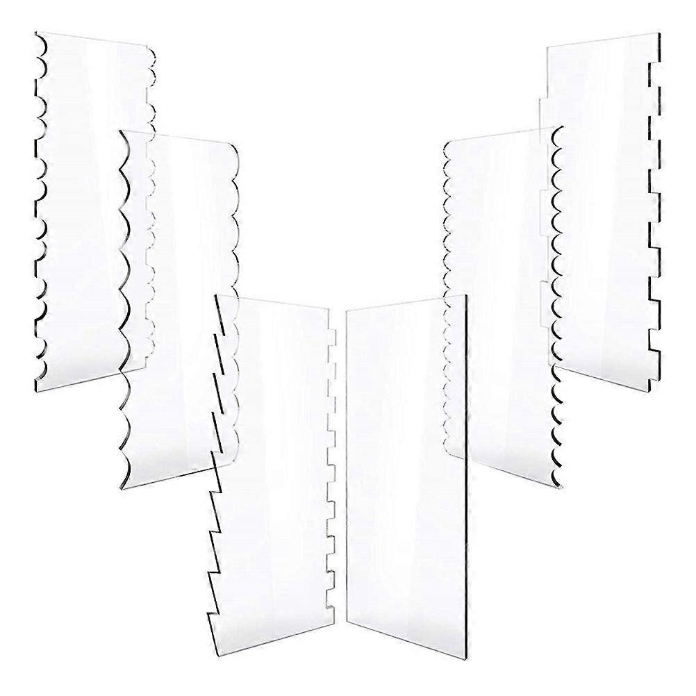 Kitchen Baking Acrylic Cake Cutter 6Pcs Transparent Set
