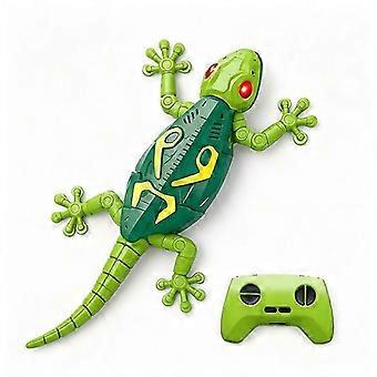 Remote Control Gecko Lizard Toy, Wall-Climbing Electric Animal Model with Color Changing Lighting Eyes, Flexible Movable Joints