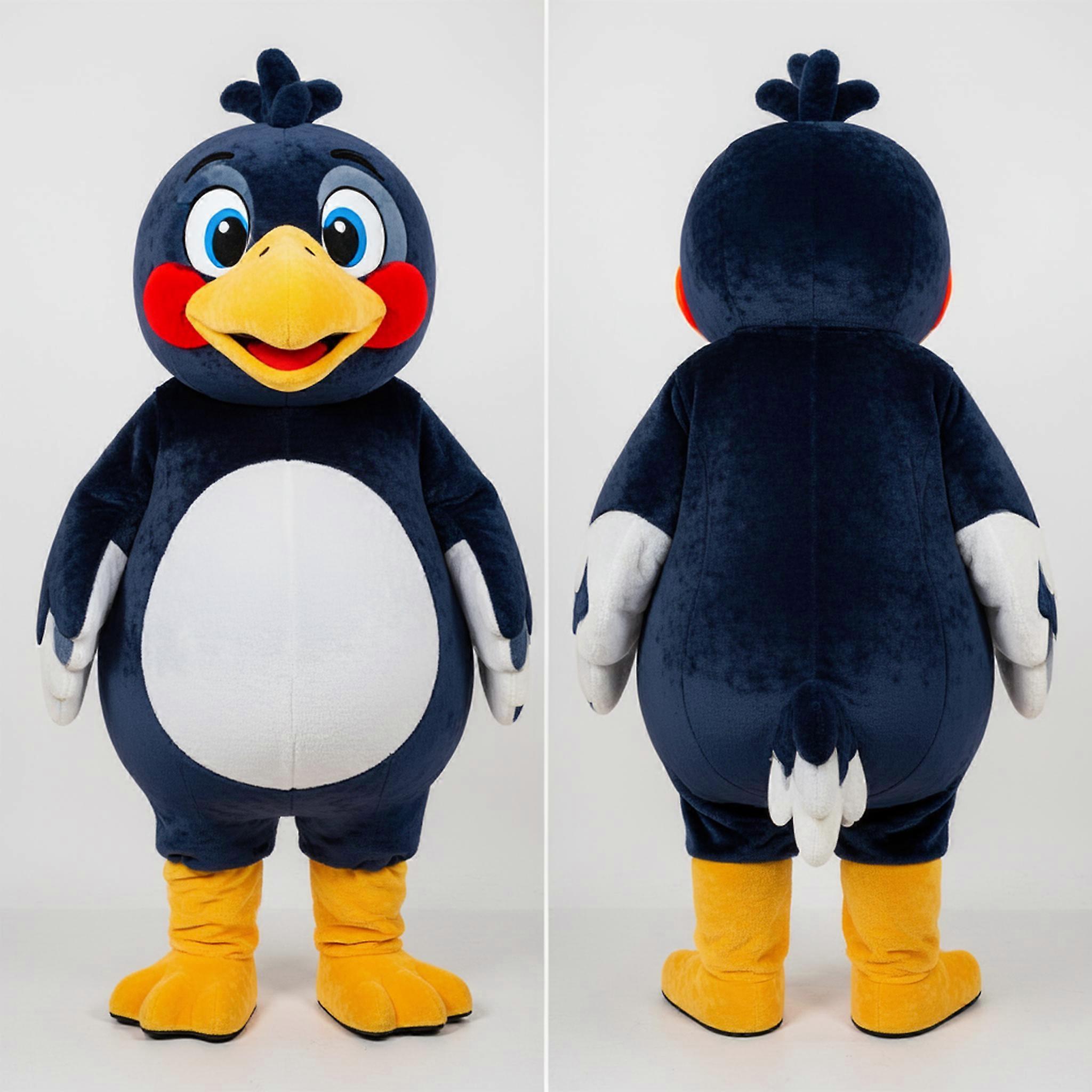 MASTICOT Navy Teal Expressive Dodo Bird Mascot