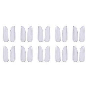 10 Pairs Medial & Lateral Heel Wedge Silicone Insoles - Corrective Adhesive Shoe Inserts for Men and Women