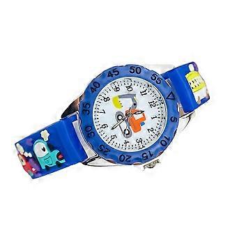 Children Excavator Wristwatch for Kids Use 1Pcs Blue Cartoon Watch