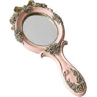 Specchio da trucco ergonomico con finiture a rosa