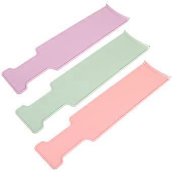 Conjunto de 3 Pranchas de Mechas para Tintura de Cabelo em Plástico Colorido Sortido
