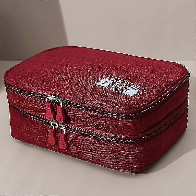 Travel-Friendly Double-Layer Cable Organizer