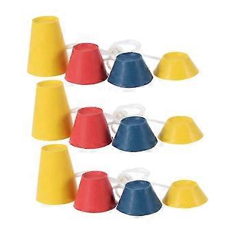Lot de 12 tees de golf en caoutchouc résistant, compatibles avec l'entraînement intérieur/extérieur.