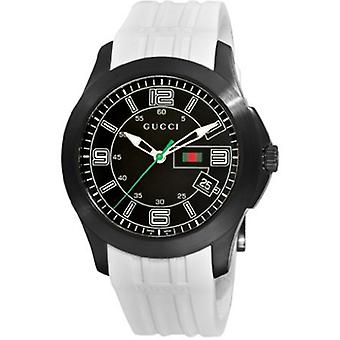 Gucci g zeitlose Quarz Analog Man Uhr mit YA126204 Gummiarmband