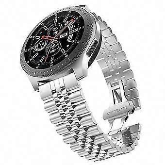 Watch Band Compatible with Watch 3 / 3 Pro, Five Beads Steel, Silver/Black