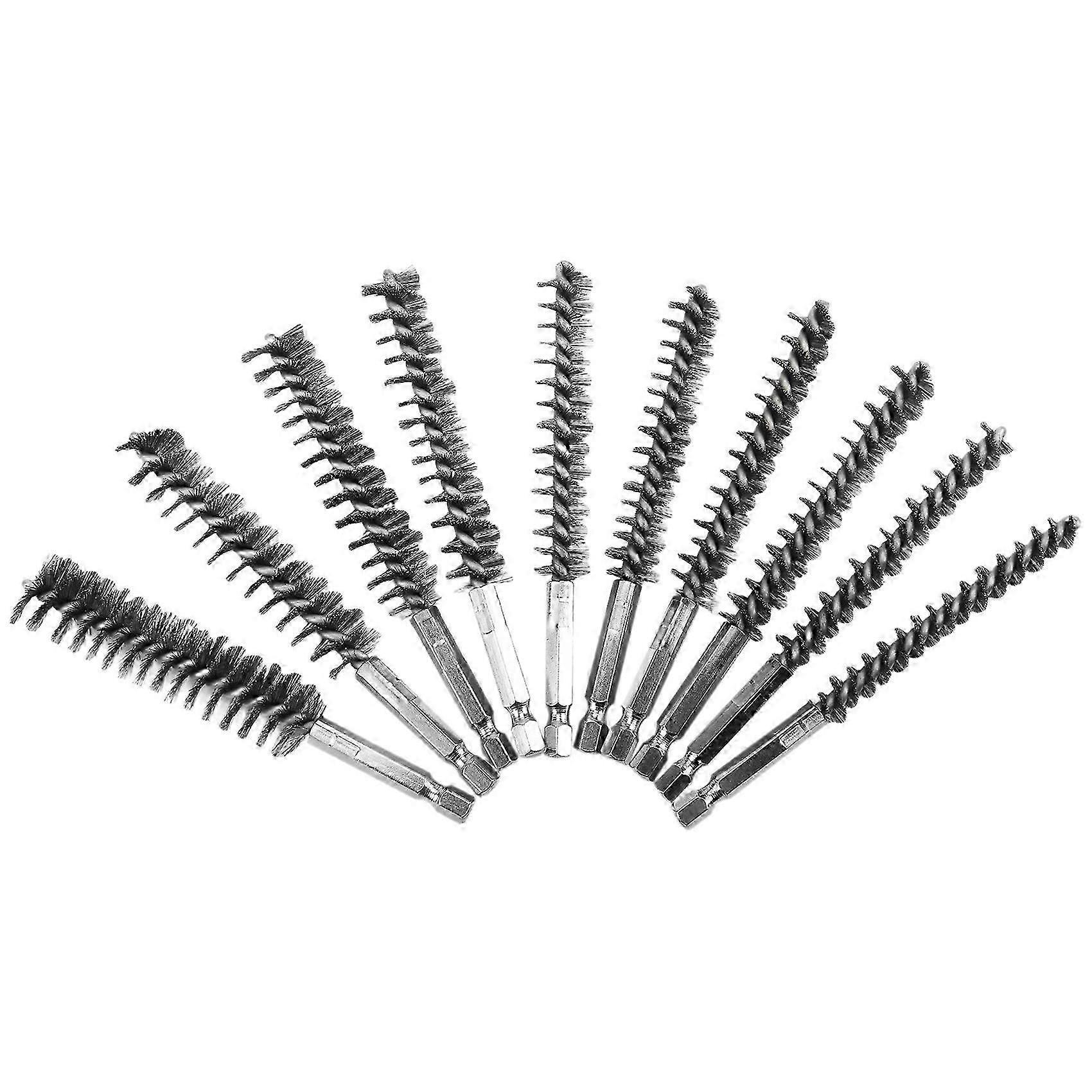 Stainless Steel Bore Brushes 10Pcs Set