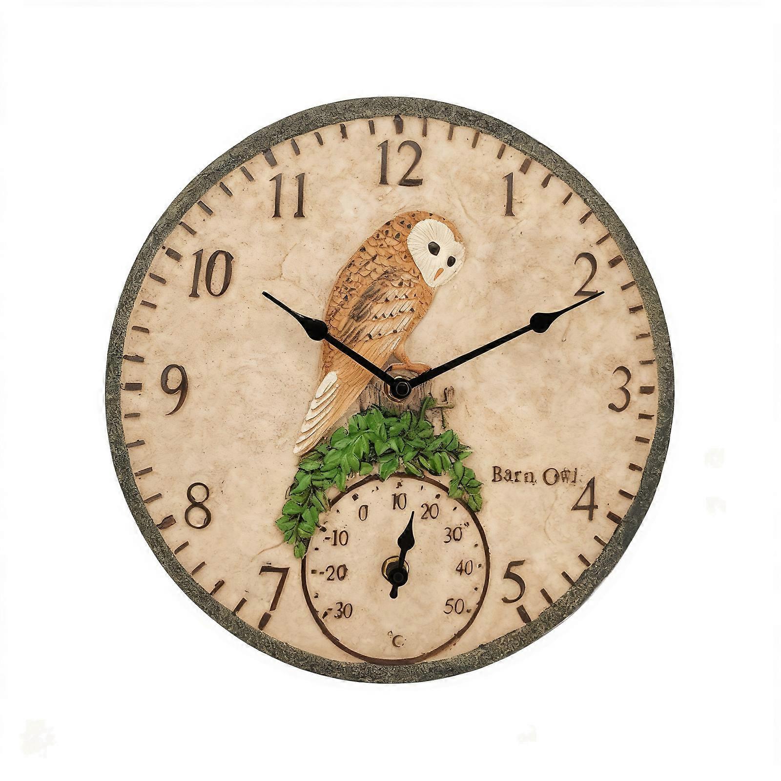 Waterproof Resin Wall Clock With Temp Display