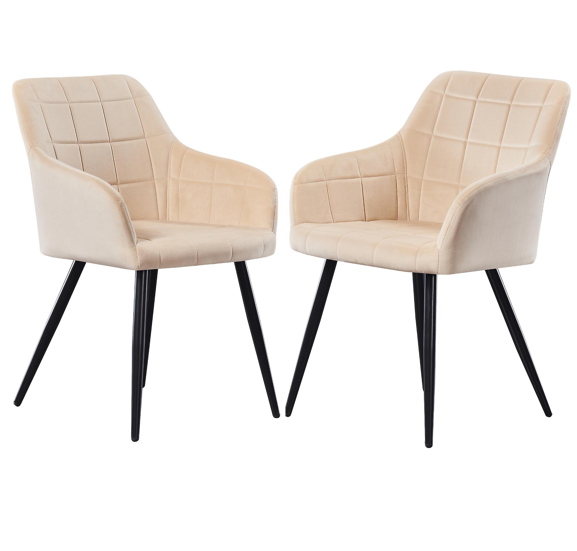 Cambridge Dining Chairs With Metal Legs - Set Of 2