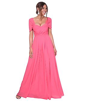 KRISP mujeres en hombro noche noche boda larga dama de honor maxi vestido de fiesta 8-20