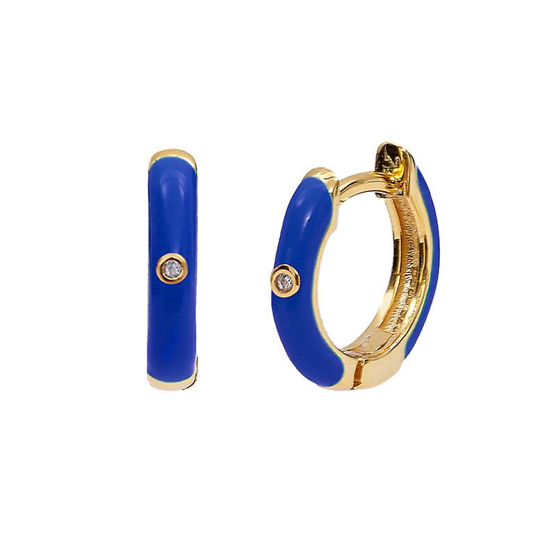 S925 sølvnål enkle øreringe