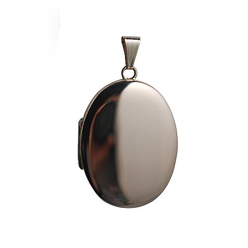 9ct Rose Gold 35x26mm plain oval Locket