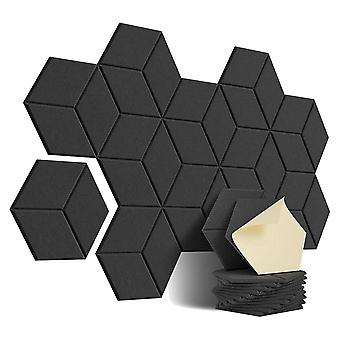 12 Pack Acoustic Foam,-adhesive Sound Proof Panels,for Sound Insulation &acoustic Treatment(black)