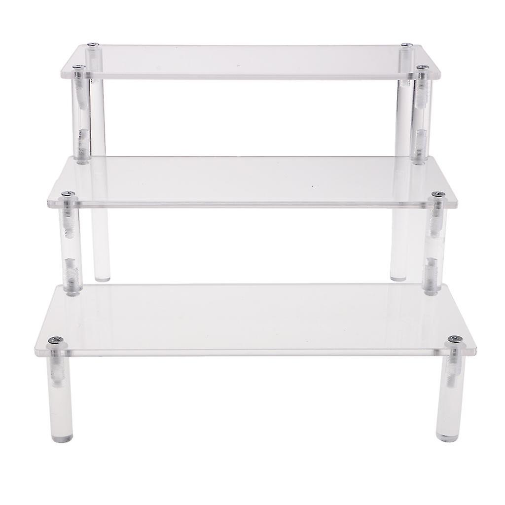 Acrylic Cosmetics Storage Rack Detachable Model Figures Display Stand 3-Tier