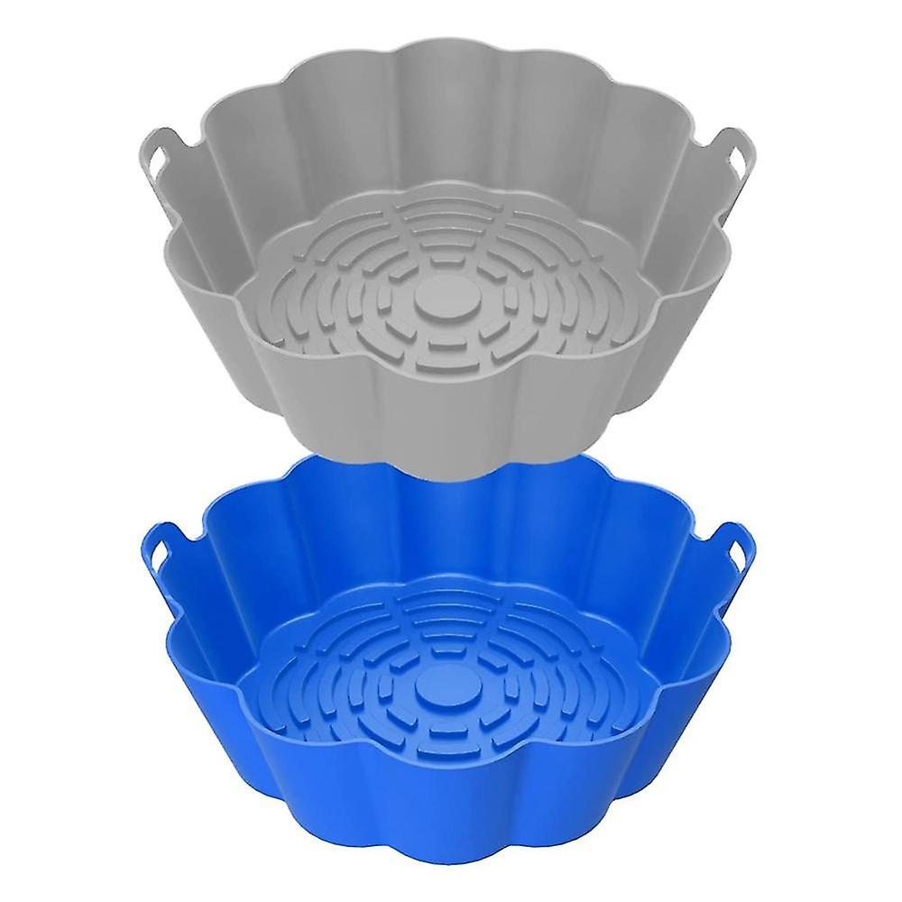 Fryer Silicone Liners Reusable Round Insert, 8.5 Inches For 5 To 8 Qt Safe Fryer Basket Accessorie