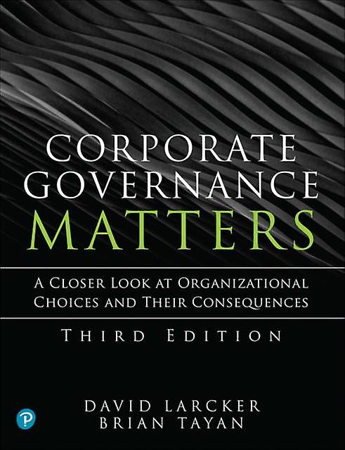 Corporate Governance Matters by Brian Tayan Paperback