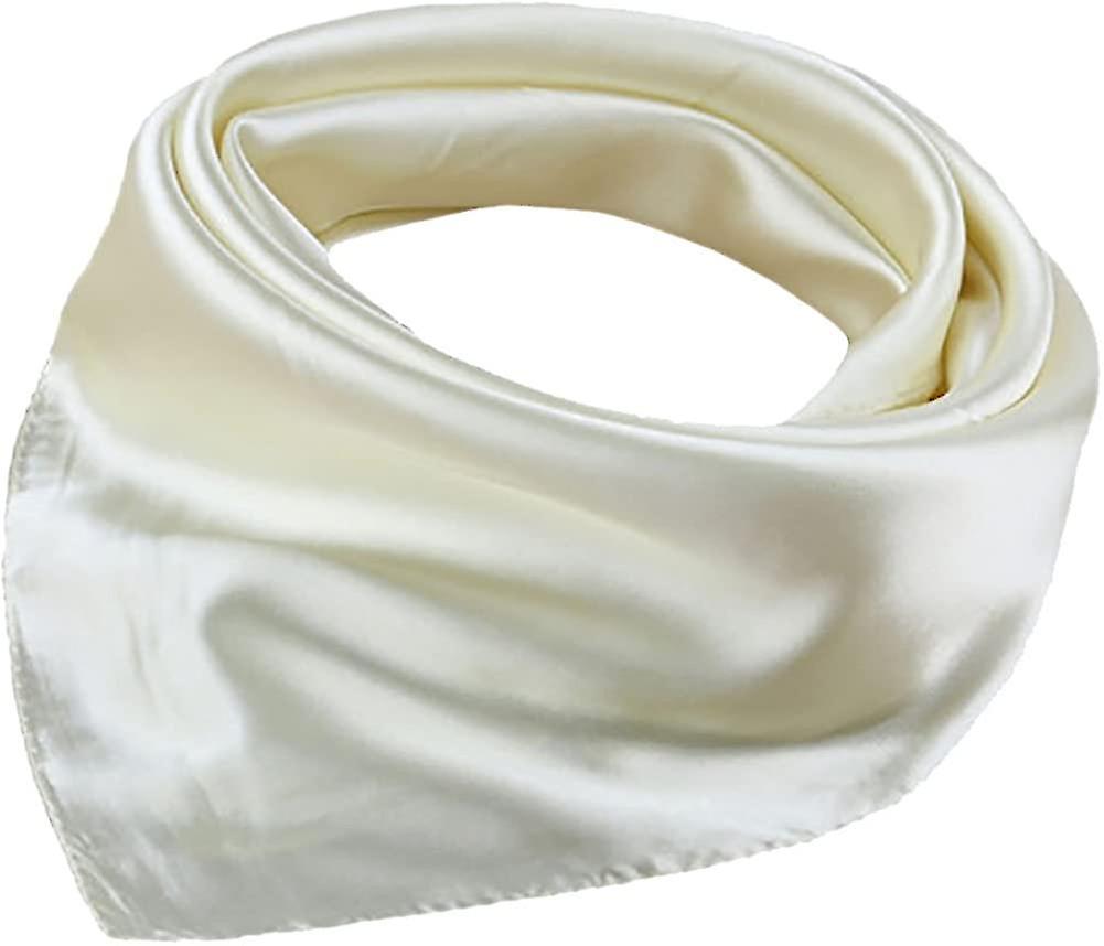 Women's Solid Stain Charmeuse Neckerchief Square Scarf 23" * 23"