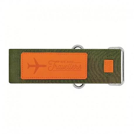 Green luggage strap for suitcase from Legami